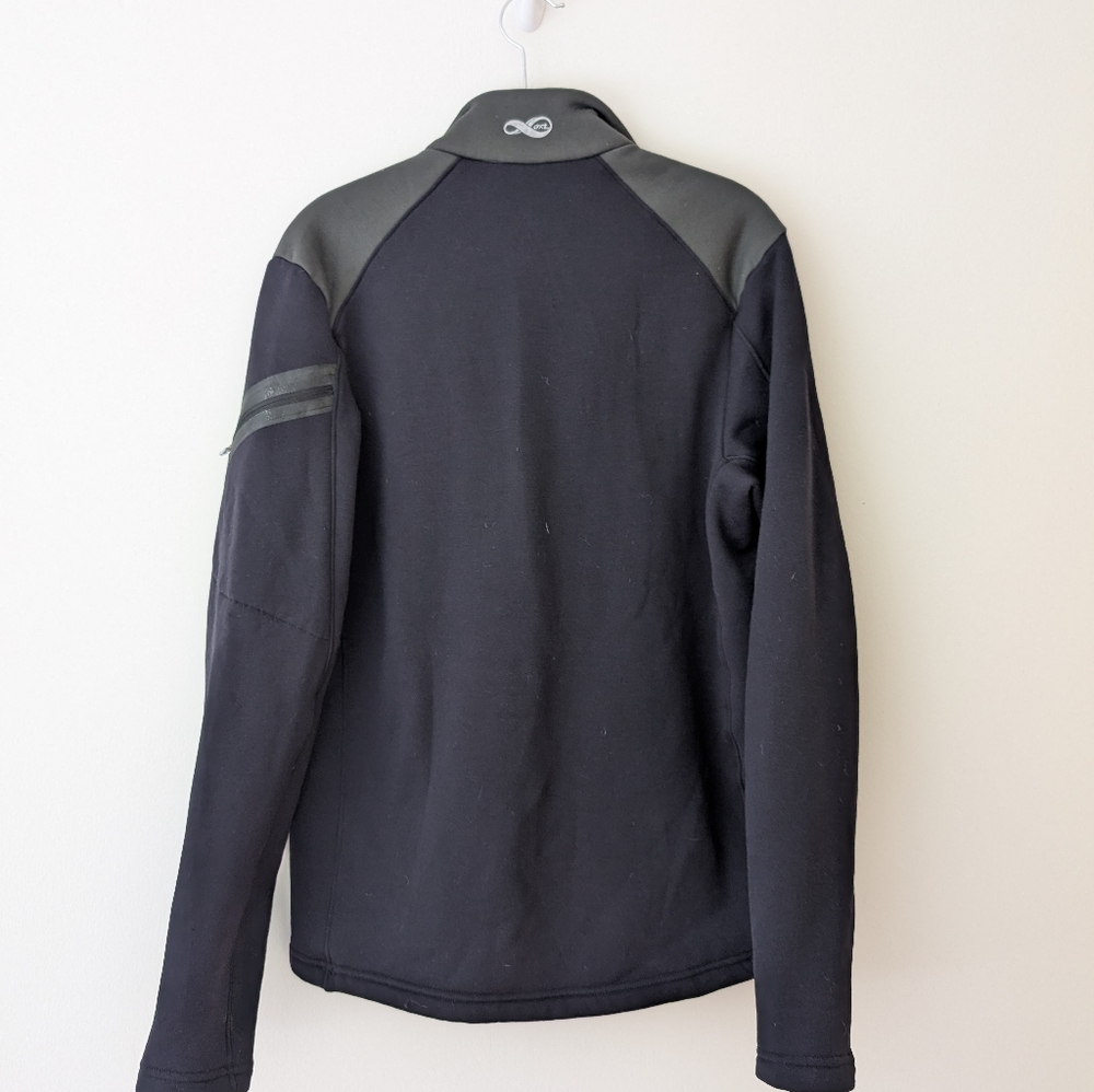 REI Men's 1/2 Zip Fleece Pullover Jacket Black Gray Size M - Picture 8 of 8